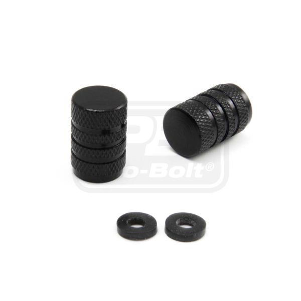 ΤΑΠΕΣ ΒΑΛΒΙΔΩΝ PRO-BOLT (2DCAP10BK) Aluminium Valve Dust Cap Pack x2 Black