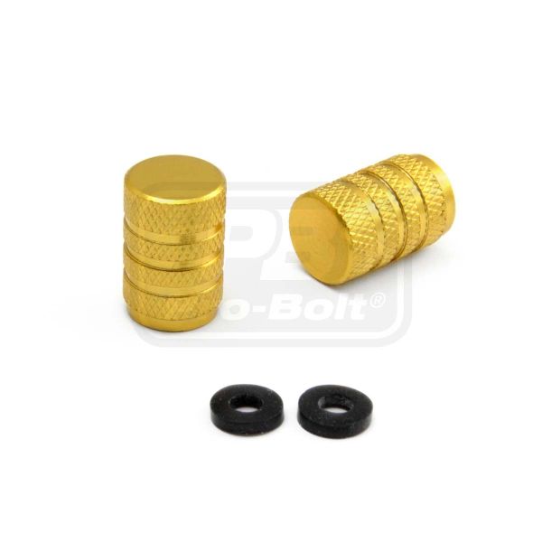 ΤΑΠΕΣ ΒΑΛΒΙΔΩΝ PRO-BOLT (2DCAP10G) Aluminium Valve Dust Cap Pack x2 Gold