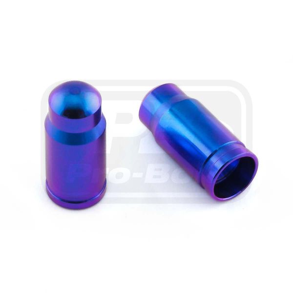 Titanium Dust Cap To Fit Presta Valves Pack x2 Purple Haze