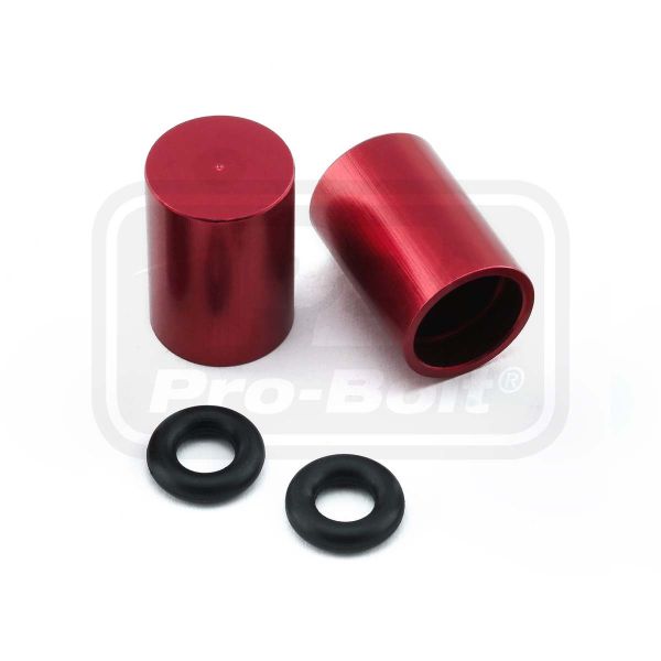 ΚΙΤ ΤΑΠΕΣ PRO-BOLT (BNCOVER7-2R) Aluminium Bleed Nipple Cover M7 Pack x2 Red
