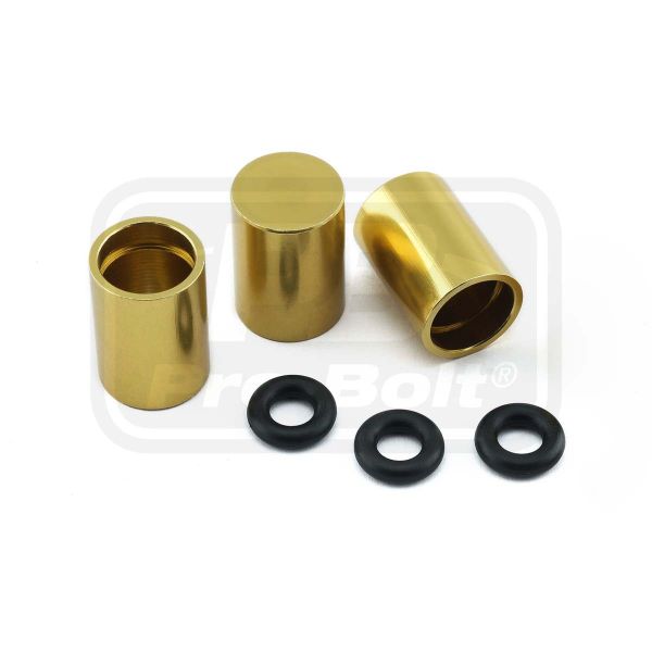 ΚΙΤ ΤΑΠΕΣ PRO-BOLT (BNCOVER7-3G) Aluminium Bleed Nipple Cover M7 Pack x3 Gold