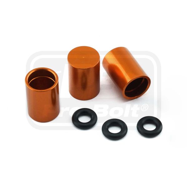 ΚΙΤ ΤΑΠΕΣ PRO-BOLT (BNCOVER7-3O) Aluminium Bleed Nipple Cover M7 Pack x3 Orange