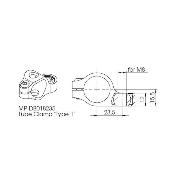 HYPERPRO DAMPER CLAMP TYPE 1 (24.6mm)